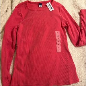 womens brand new old navy pink shirt size small